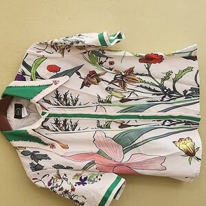 NWOT Green Beaded Blouse